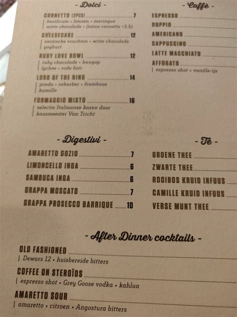 baracca leuven menu.
